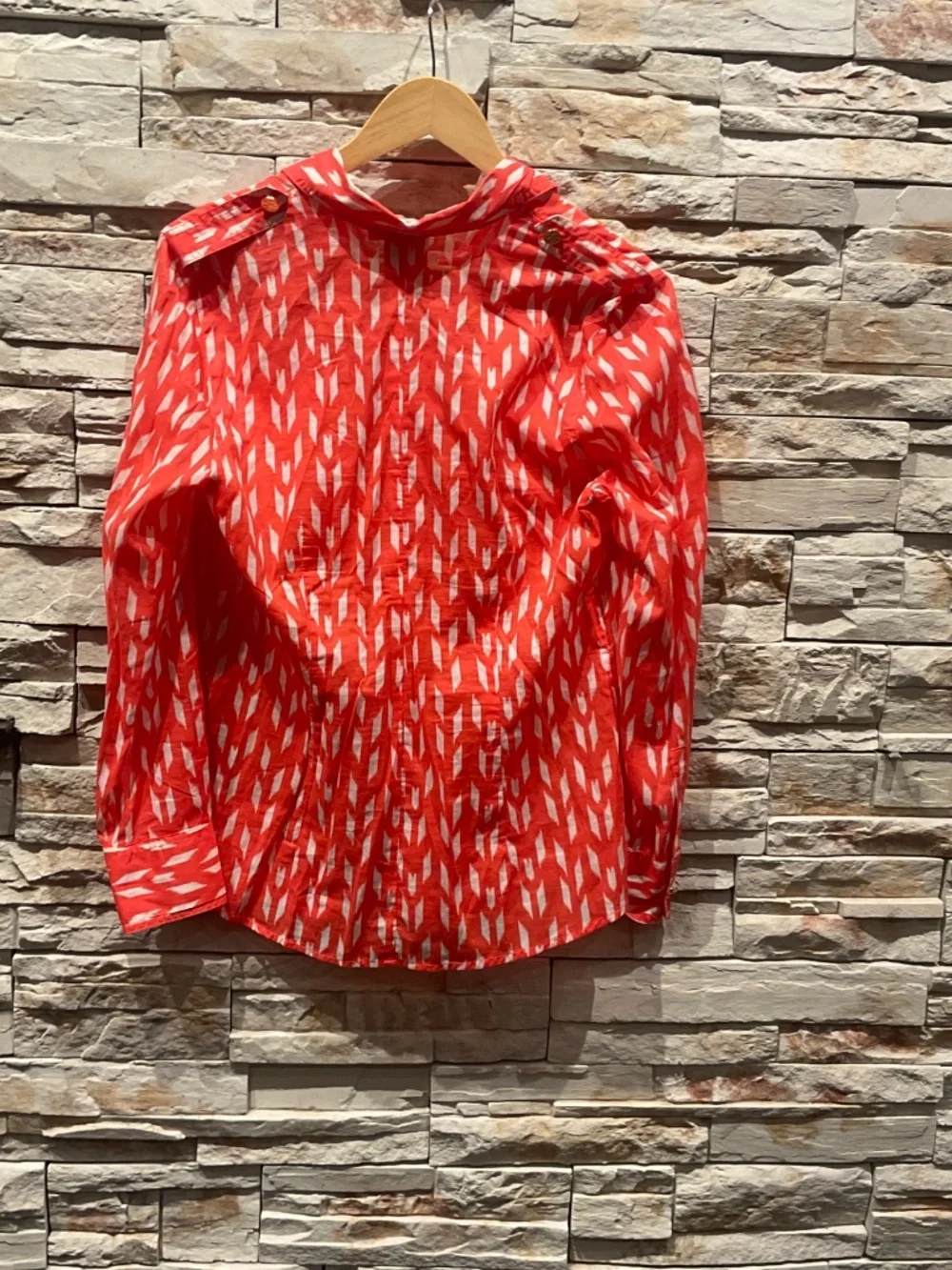 Tory Burch Brigitte Blouse Vibrant Orange Size 12